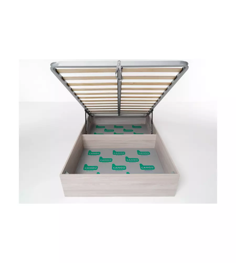 LETTO PIAZZA E MEZZA CONTENITORE "BED BOX" OLMO NATURALE 120X190 CM
